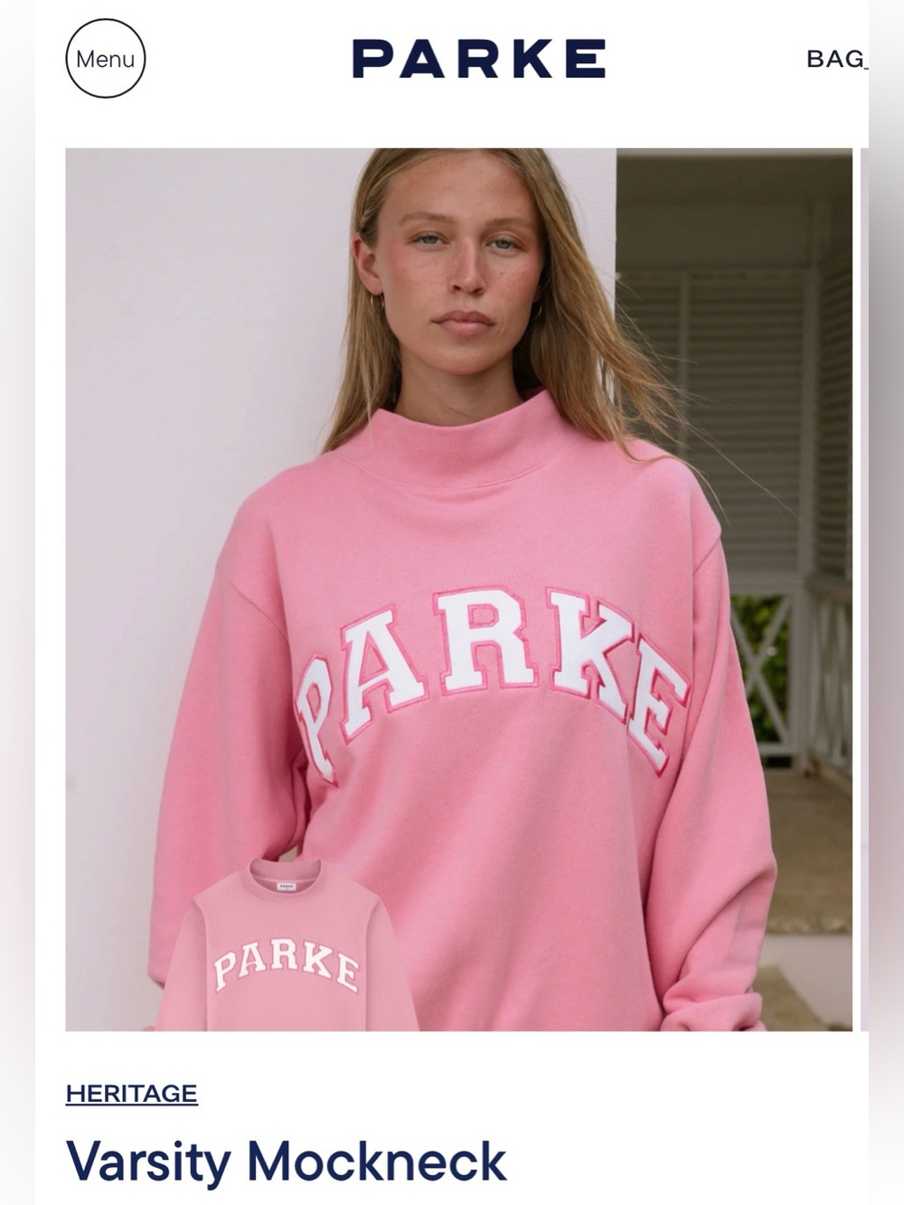 Parke Summerland Mockneck in Conch L/XL